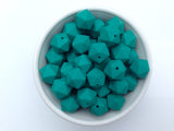 14mm Emerald Mini Icosahedron Silicone Beads