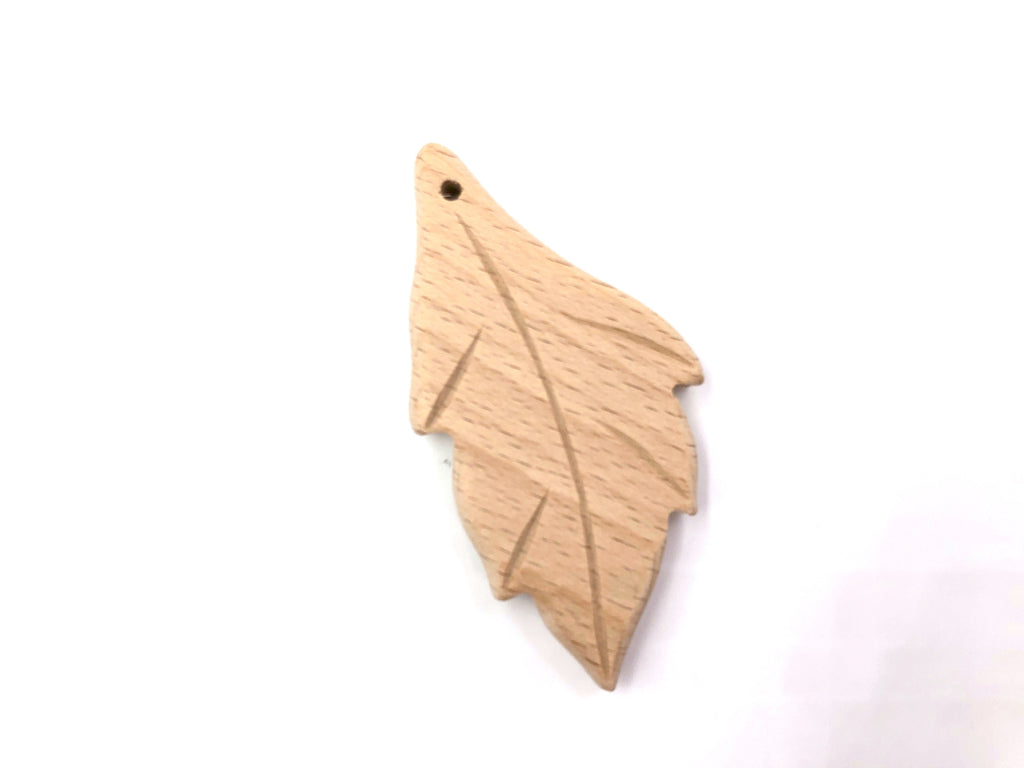 SALE--Feather Natural Wood Teether