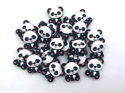 Panda Bear Beads with Pink Paws