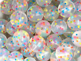 9mm Confetti Silicone Beads