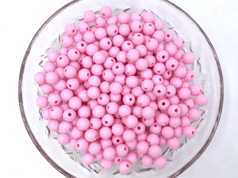 9mm Baby Pink Silicone Beads
