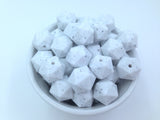 20mm Speckled ICOSAHEDRON Silicone Beads