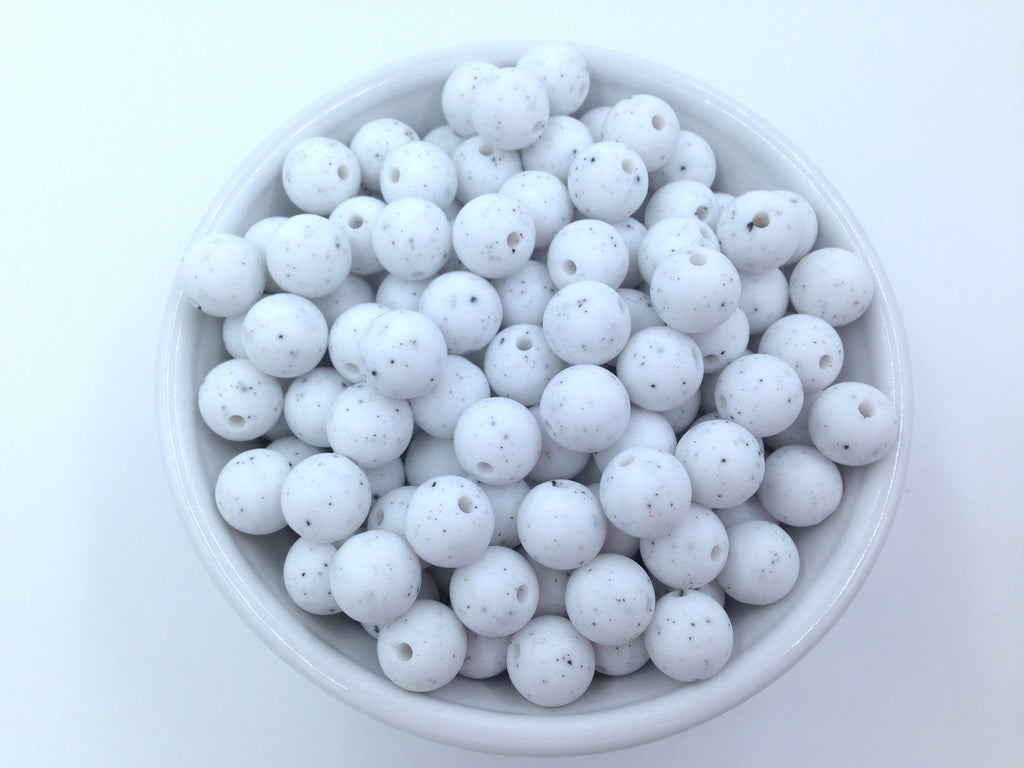 12mm Speckled Silicone Beads