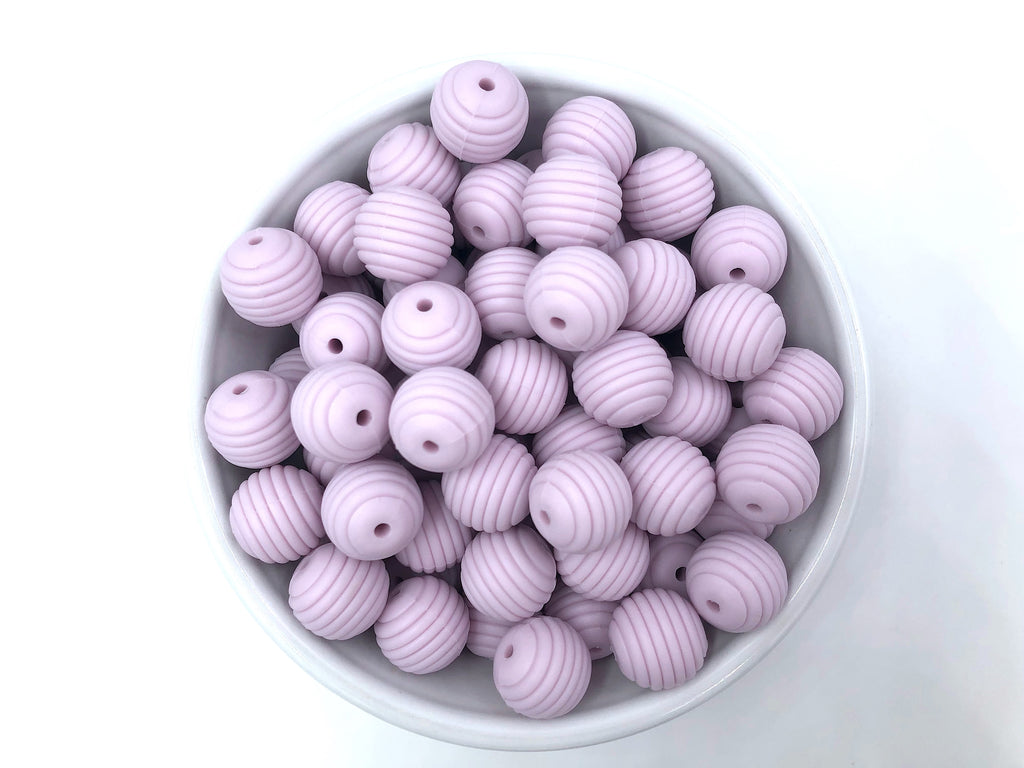 15mm Lilac Silicone Beehive Beads