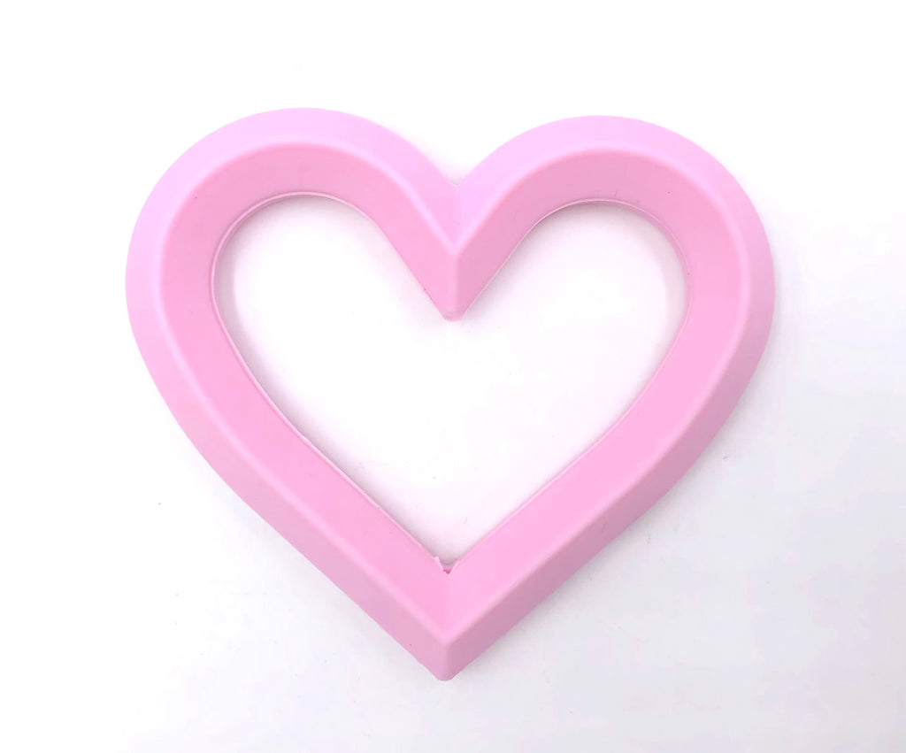 Baby Pink Silicone Heart Teether