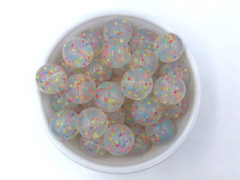 19mm Confetti Silicone Beads