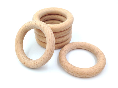 80mm Natural BEECH Wood Rings
