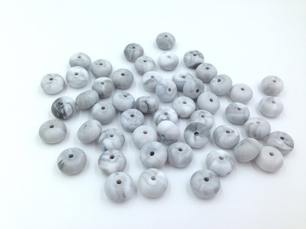 Marble Mini Abacus Silicone Beads
