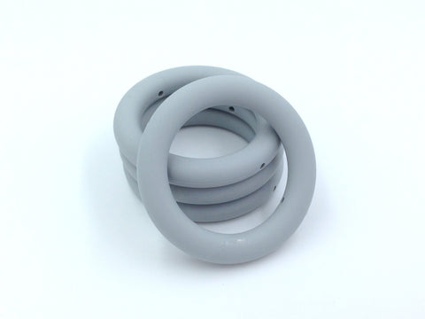65mm Light Gray Silicone Ring With Holes