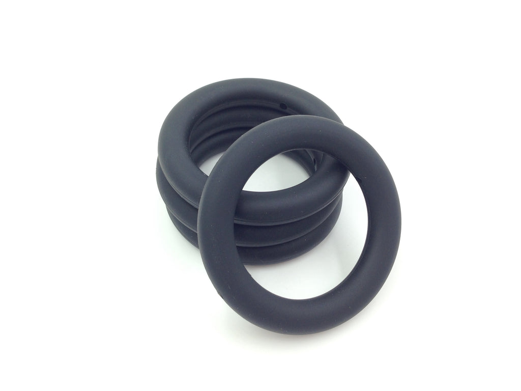 65mm Black Silicone Ring With Holes