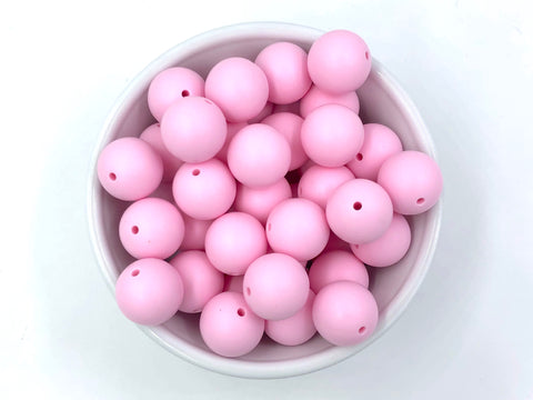 19mm Baby Pink Silicone Beads