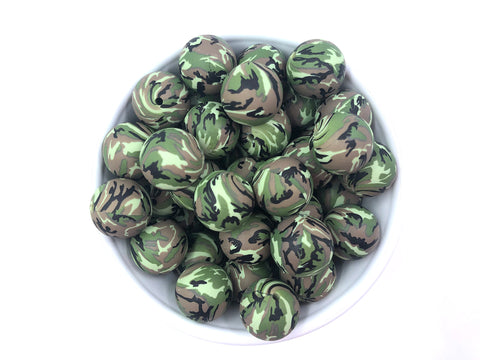 19mm Camo Silicone Beads