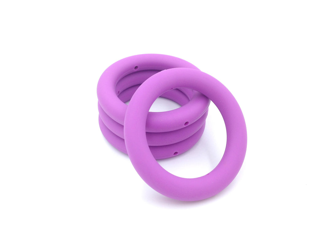 65mm Lavender Purple Silicone Ring With Holes