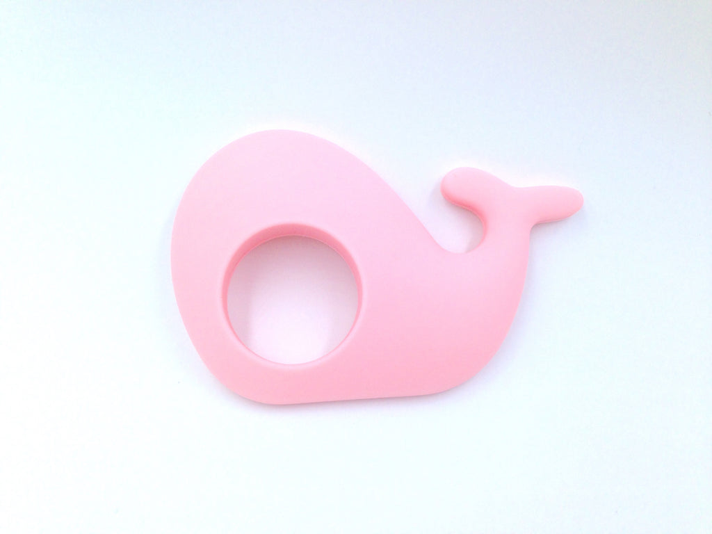 Pink Quartz Whale Silicone Teether