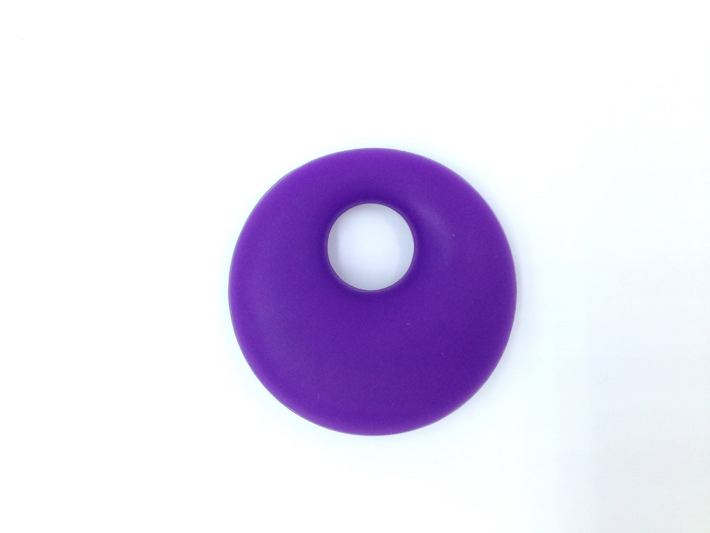 Purple Passion Circle Silicone Pendant