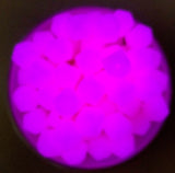 14mm Neon Pink Glow in the Dark Mini Hexagon Silicone Beads