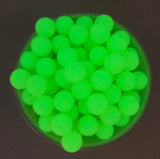 12mm Neon Yellow Glow in the Dark Silicone Beads