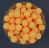 12mm Neon Orange Glow in the Dark Silicone Beads