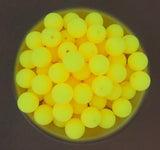 15mm Neon Light Orange Glow in the Dark Silicone Beads