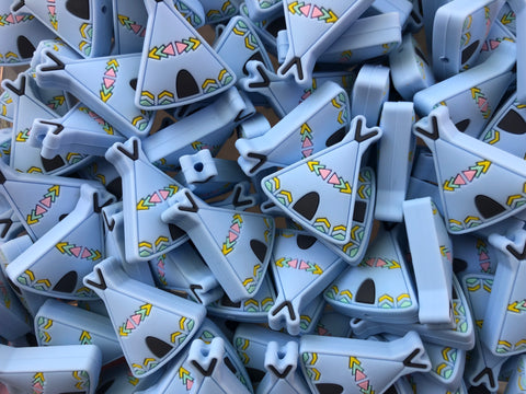 Baby Blue Tepee Tent Beads