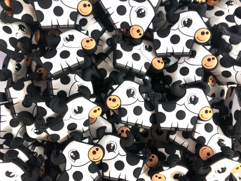 Black Cow Silicone Beads