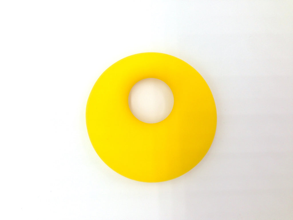 Yellow Circle Silicone Pendant