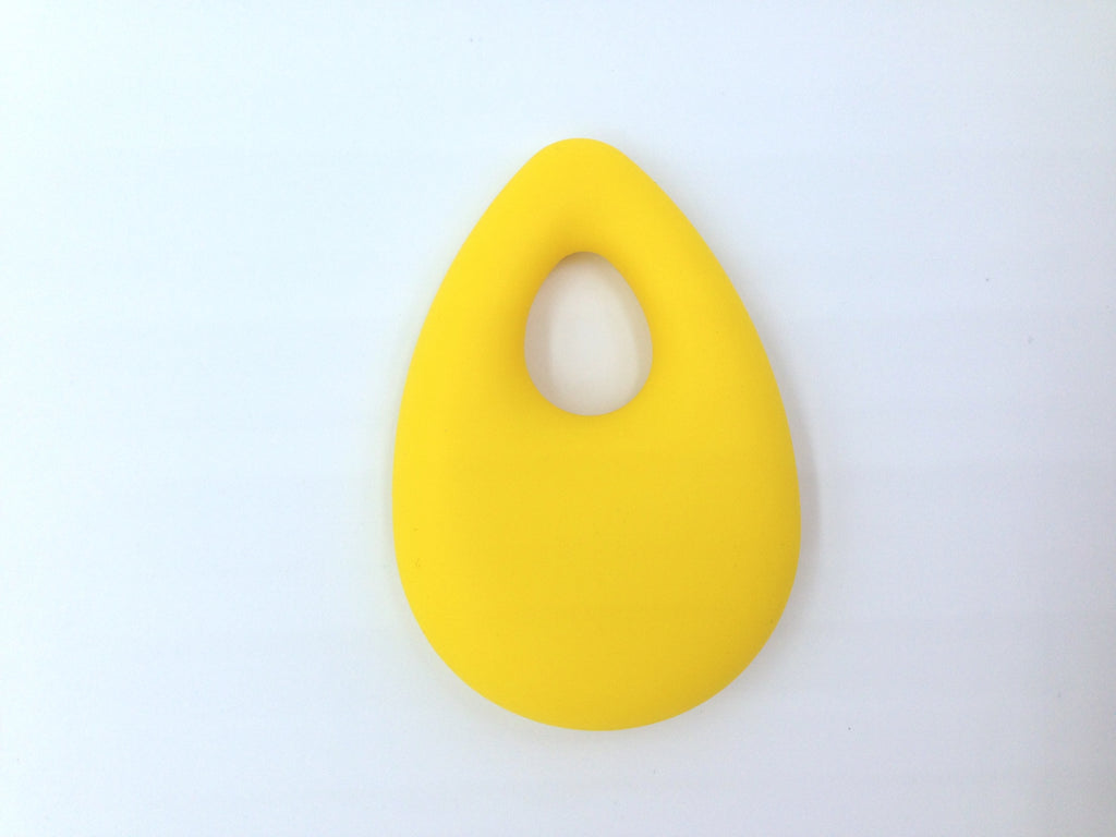 Yellow Tear Drop Silicone Pendant