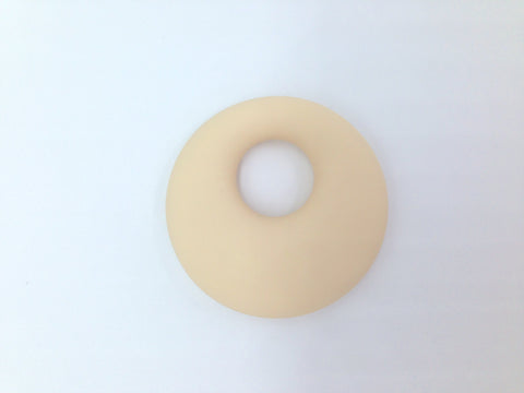 Beige Circle Silicone Pendant