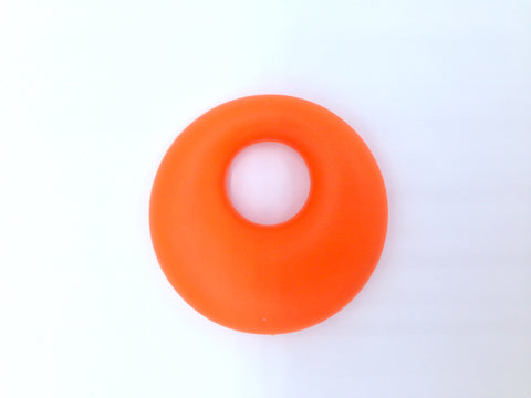 Orange Circle Silicone Pendant