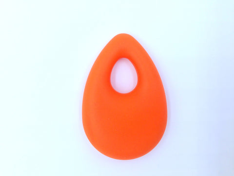 Orange Tear Drop Silicone Pendant