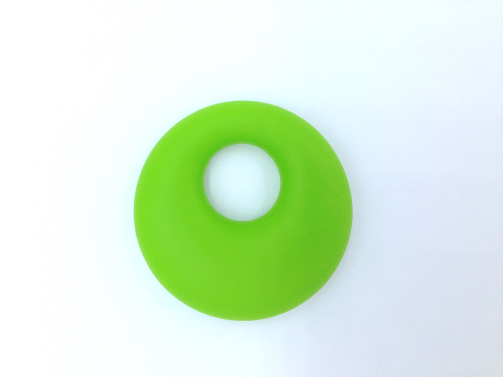 Green Circle Silicone Pendant