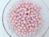 9mm Powder Pink Pearl Silicone Beads