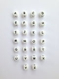 12mm Alphabet Letter Silicone Beads