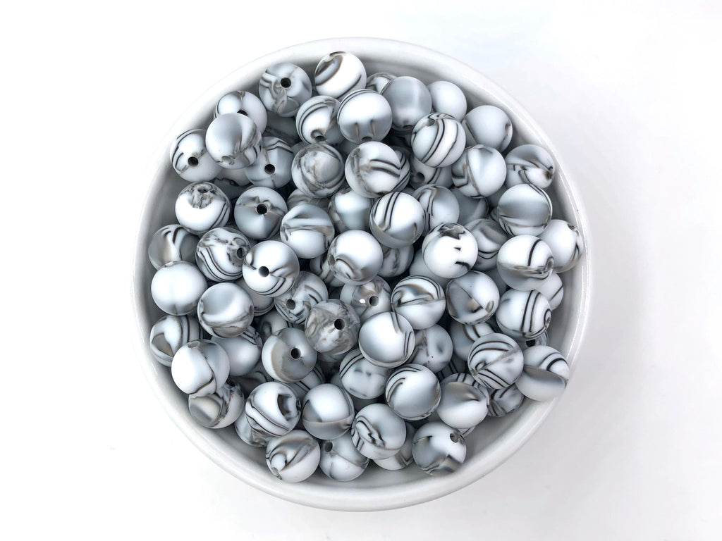 12mm Zebra Silicone Beads