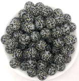 15mm Leopard Print Glow in the Dark Silicone Beads