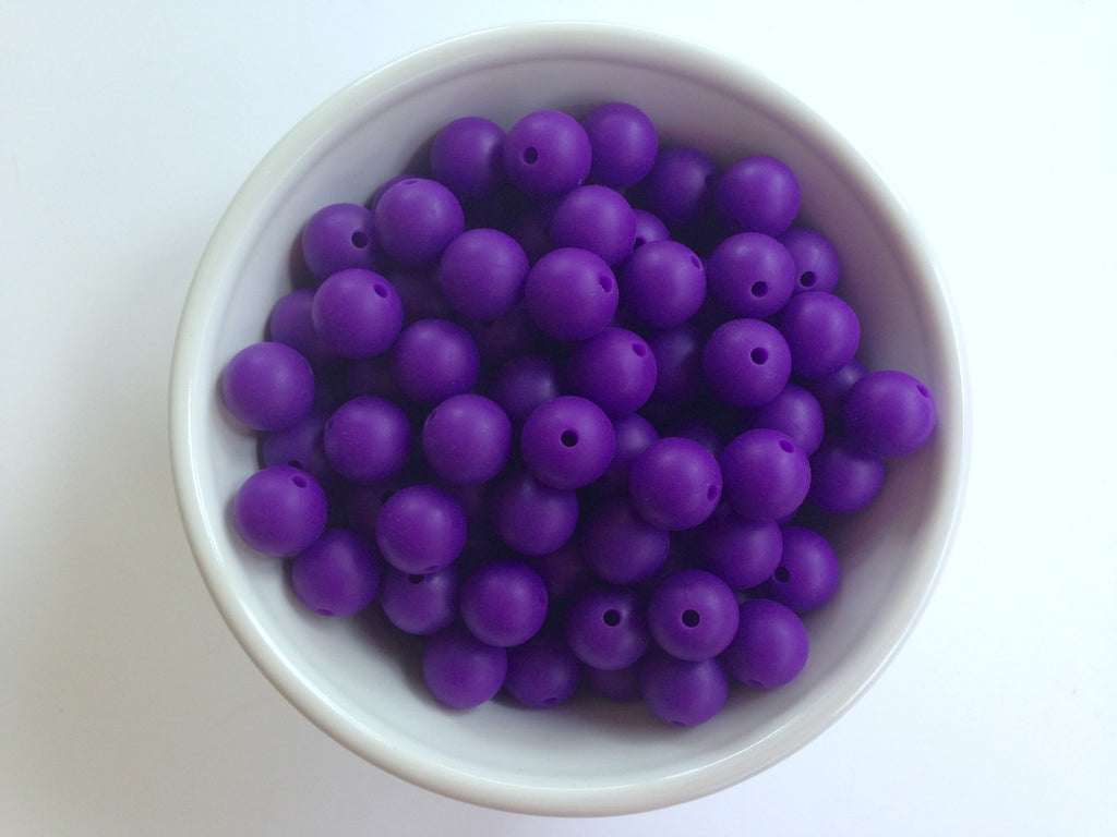 12mm Purple Passion Silicone Beads