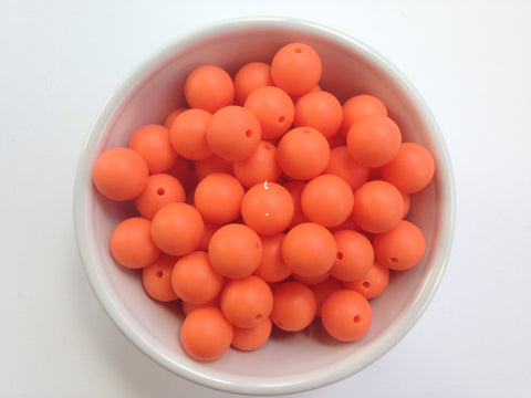 15mm Tangerine Silicone Beads