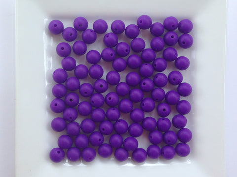 9mm Purple Passion Silicone Beads