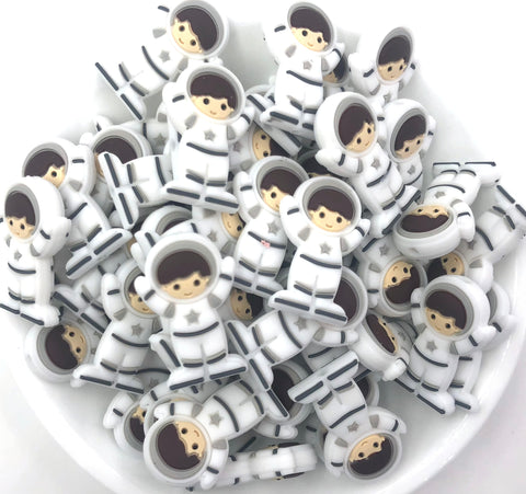 Astronaut Silicone Beads--Gray