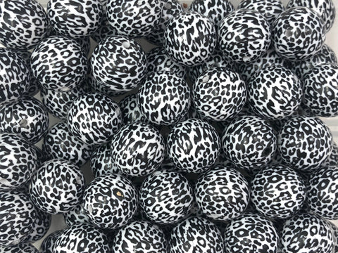 20mm Snow Leopard Chunky Beads