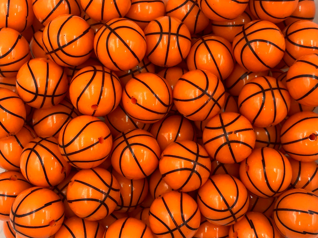 20mm Basketball Chunky Beads