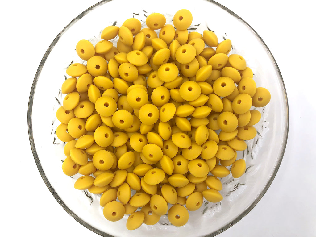 Sunflower Saucer Silicone Beads