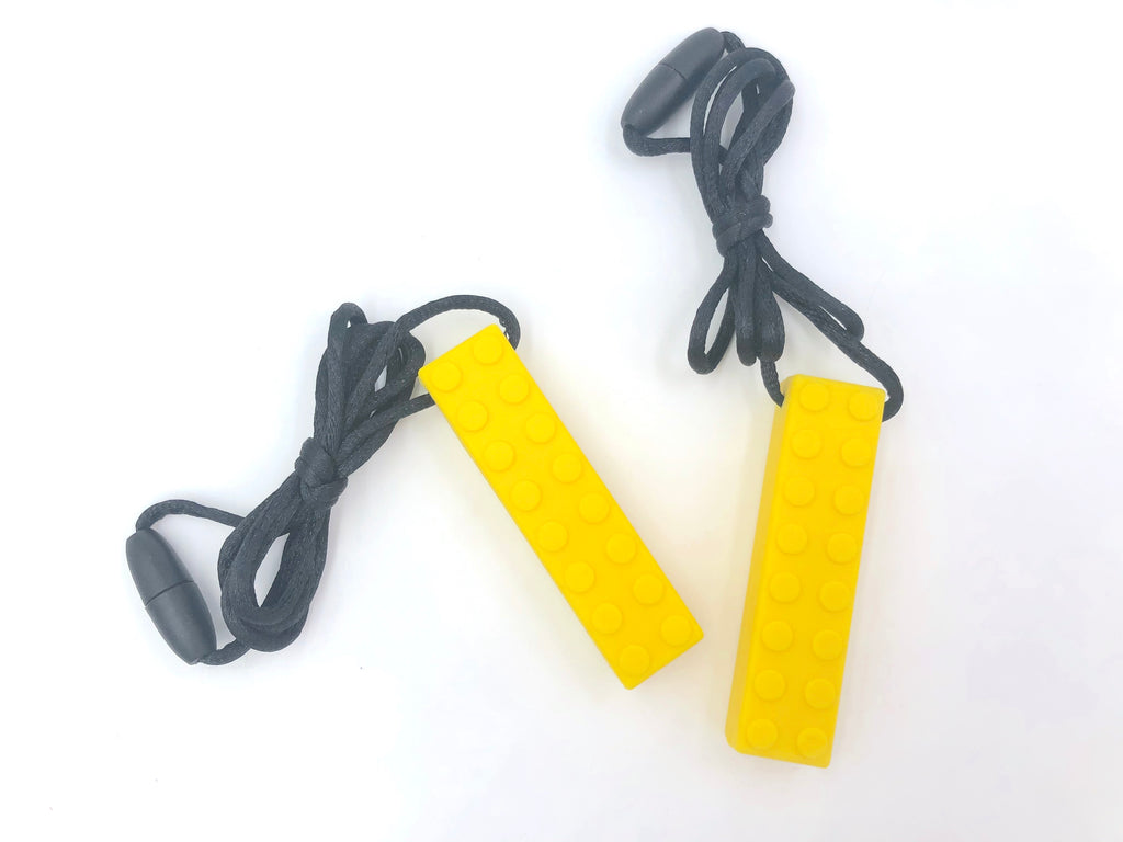 Yellow Building Block Silicone Teether