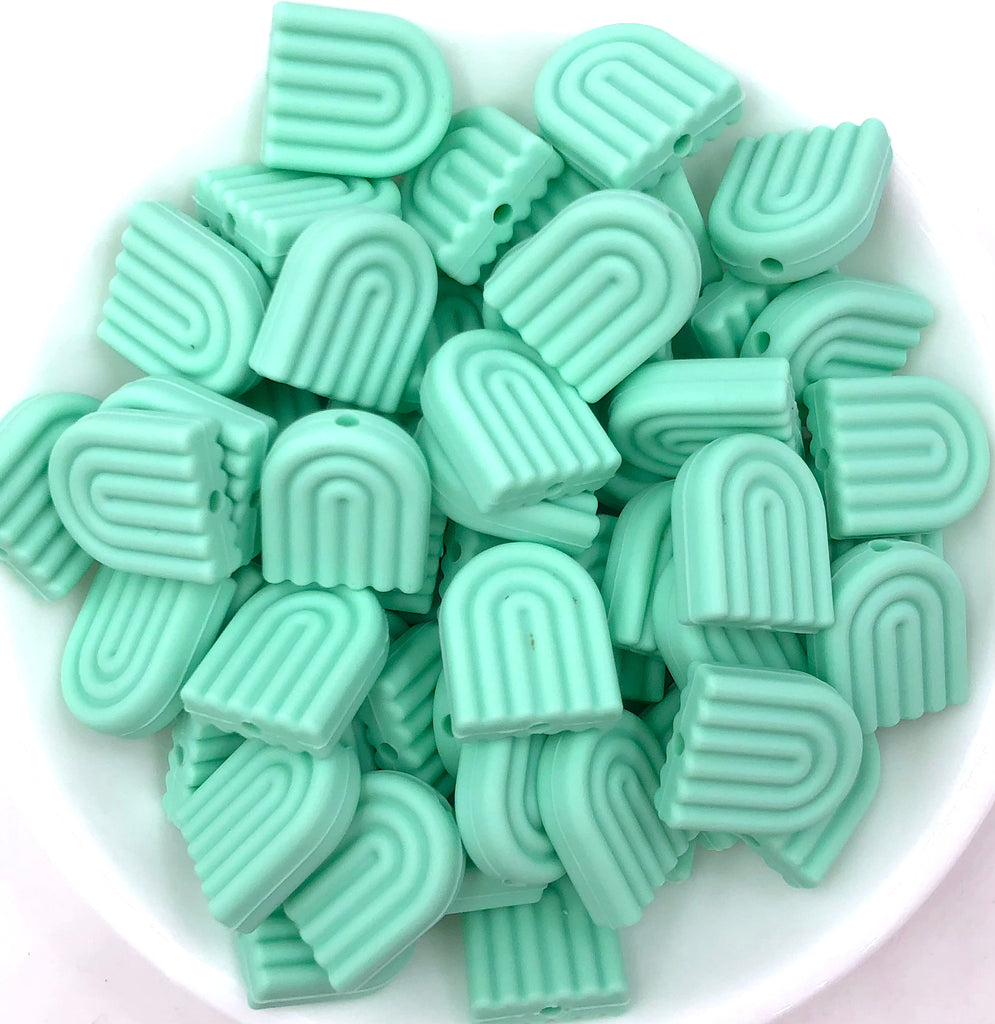 Mint Arch Rainbow Silicone Beads