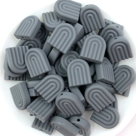 Gray Arch Rainbow Silicone Beads