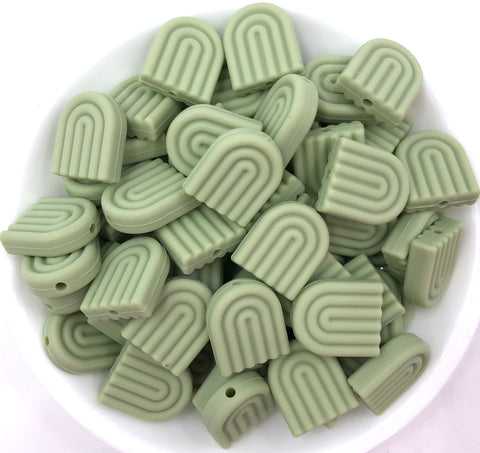 Sage Arch Rainbow Silicone Beads