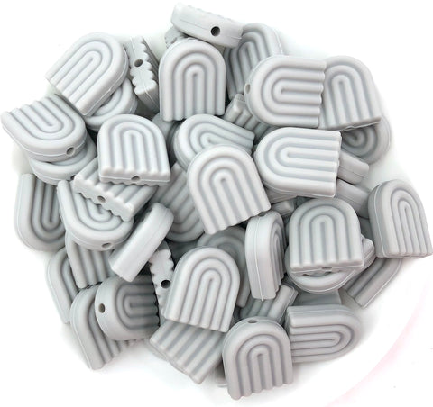 Light Gray Arch Rainbow Silicone Beads