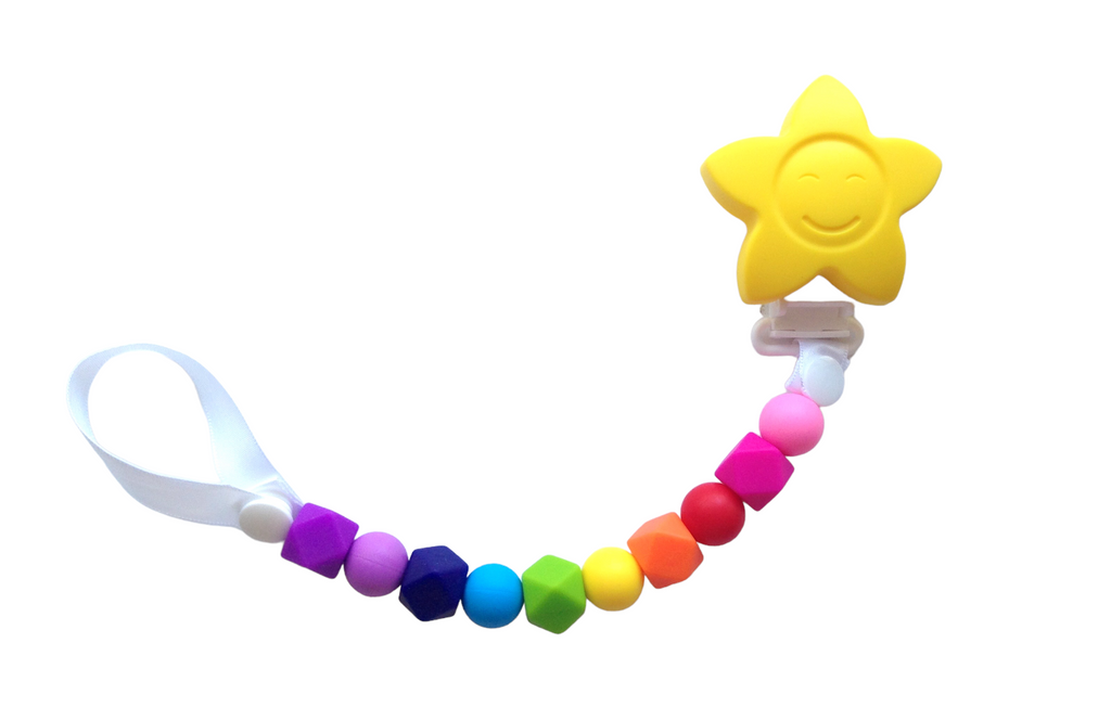 Rainbow Pacifier Clip Chain