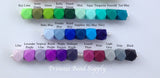 Silicone Wholesale--Mix & Match--Mini Hexagon 14mm Bulk Silicone Beads--500