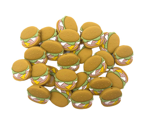 Hamburger Silicone Beads
